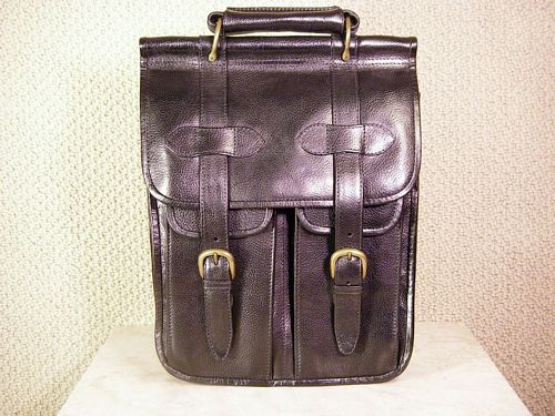 Black Leather Euro-Tote