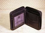 Leather Zip Around Wallet with Coin Purse