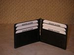 Leather Money Clip with Card Slots