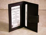 Leather Card Case with Snap Closure
