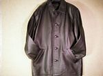 Classic Mens 3/4 Length Leather Coat (no rear seam)