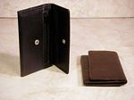 Leather card, key and coin case