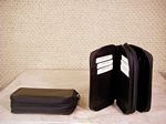 Double Zipper Leather Wallet